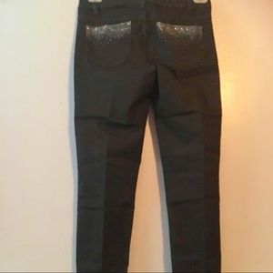 Cache Black Jeans Silver Sparkles Back Pockets
